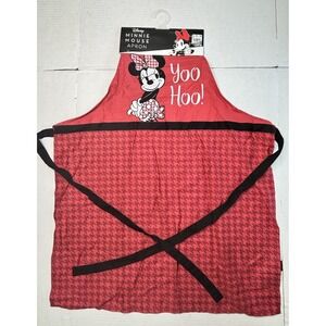 Disney Minnie Mouse Apron Yoo Hoo Red Cotton Kitchen Cooking NWT BBQ Grill